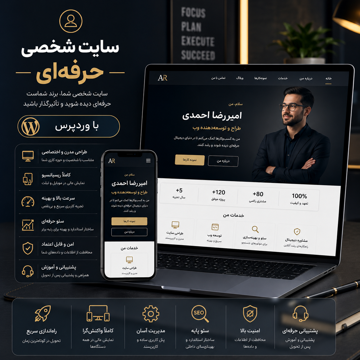 پکیج طراحی سایت شخصی حرفه ای