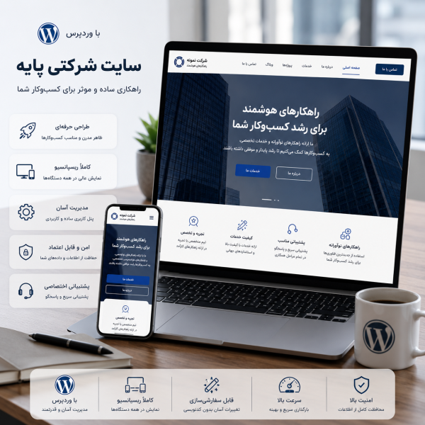 پکیج طراحی سایت شرکتی پایه