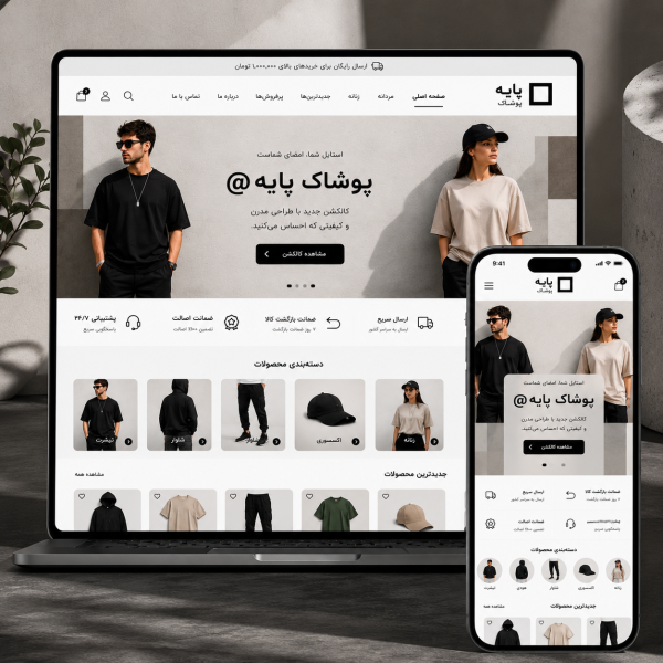 پکیج طراحی سایت پوشاک حرفه ای