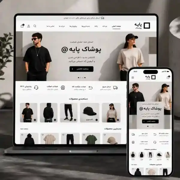 پکیج طراحی سایت پوشاک حرفه ای