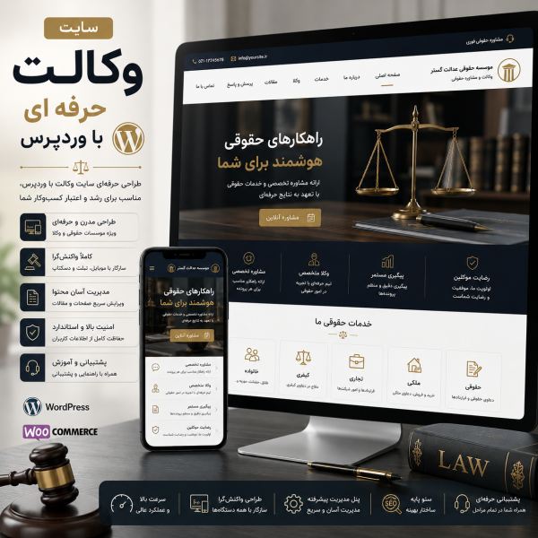 پکیج طراحی سایت وکالت حرفه ای