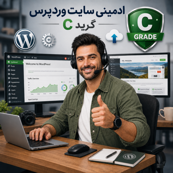 اشتراک ادمینی وبسایت وردپرس گرید C