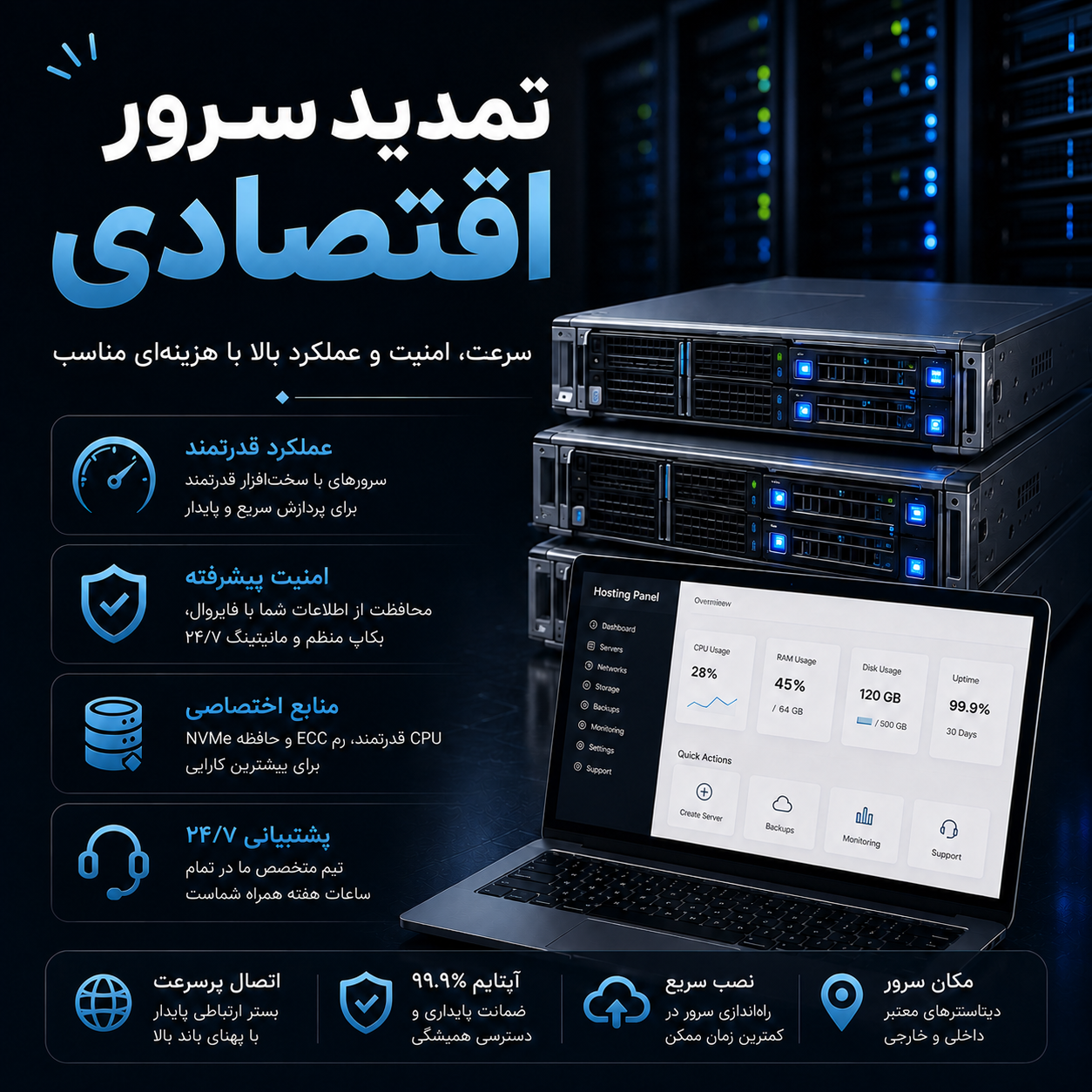 تمدید سرور اقتصادی